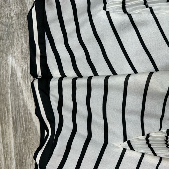 ANTHROPOLOGIE  EVA FRANCO Pleated Skirt Black & White Size 6 - Picture 5 of 10